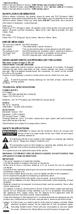 Preview for 5 page of Muse M-112 DBT User Manual