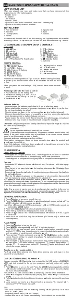 Preview for 2 page of Muse M-1250 BT User Manual