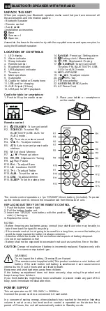 Preview for 2 page of Muse M-1280 BT User Manual