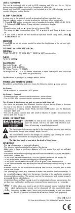 Preview for 4 page of Muse M-1280 BT User Manual