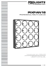 Предварительный просмотр 1 страницы Music & Lights ProLights PIXPAN16 User Manual