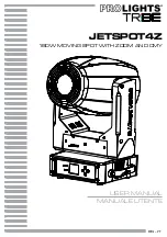 Preview for 1 page of Music & Lights ProLights Tribe JETSPOT4Z User Manual