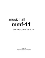 Предварительный просмотр 1 страницы MUSIC HALL mmf-11 Instruction Manual