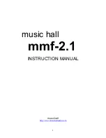 Предварительный просмотр 1 страницы MUSIC HALL MMF-2.1 Instruction Manual