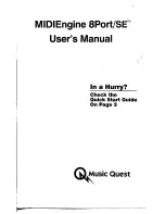 Предварительный просмотр 1 страницы Music Quest MIDIEngine8Port/SE User Manual