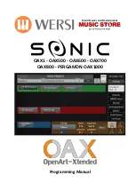 MUSIC STORE professional WERSI SONIC OAX Series Programming Manual предпросмотр