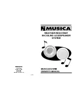 Предварительный просмотр 1 страницы Musica 21A7334 Owner'S Manual