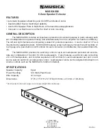 Preview for 1 page of Musica MUSICASS6 Specifications