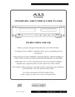 Preview for 1 page of Musical Fidelity A3.5 Instructions For Use Manual