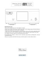 Preview for 1 page of Musical Fidelity M1 Clic Instructions For Use Manual