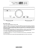 Preview for 1 page of Musical Fidelity M1 HPA Instructions For Use Manual