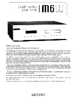 Preview for 2 page of Musical Fidelity M6 series Installation Manual