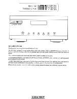 Preview for 1 page of Musical Fidelity MM/MC PHONO STAGE M1 VINL Instructions For Use Manual