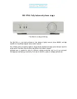 Preview for 1 page of Musical Fidelity MX-VYNL User Manual