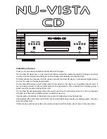 Musical Fidelity Nu-Vista Instructions For Use Manual preview