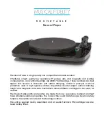 Musical Fidelity ROUNDTABLE Manual preview