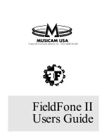 Musicam FieldFone II User Manual preview