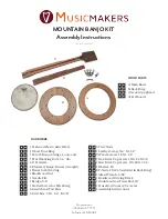 Musicmakers MOUNTAIN BANJO KIT Assembly Instructions Manual предпросмотр