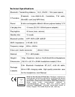 Preview for 2 page of MusicMan BT–X27 User Manual