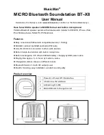 Preview for 1 page of MusicMan BT–X8 User Manual