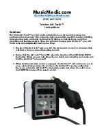 Preview for 1 page of MusicMedic Vortex Air Torch Instructions