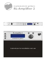 Preview for 1 page of musikelectronic geithain RL-Amplifier 2 Instructions For Installation And Use Manual