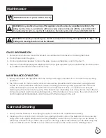 Preview for 9 page of Muskoka 25-900-003 Use And Care Manual