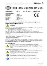 Preview for 3 page of Muss Dental MA 31 Operation Instructions Manual