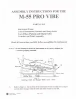 Предварительный просмотр 3 страницы Musser M55G Gold Pro-Vibe User Manual