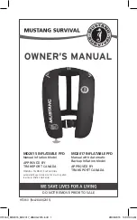 Preview for 1 page of Mustang Survival MD2015 INFLATABLE PFD Owner'S Manual