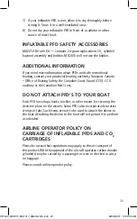 Preview for 23 page of Mustang Survival MD2015 INFLATABLE PFD Owner'S Manual