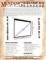 Preview for 1 page of Mustang SC-E120D169 Specifications