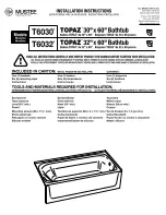 Mustee T6030 Installation Instructions Manual preview