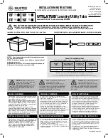 Mustee UTILATUB 17F Installation Instructions preview