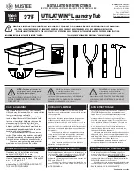 Preview for 1 page of Mustee UTILATWIN 27F Installation Instructions