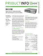 Preview for 1 page of Mustek DVD V520 Datasheet