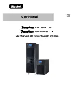 Mustek POWERMUST 10800 ONLINE LCD User Manual preview