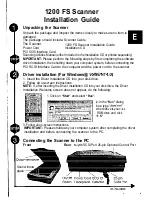 Предварительный просмотр 2 страницы Mustek ScanExpress 1200 FS Installation Manual