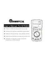 Preview for 1 page of MUSTOOL MT8206 User Manual