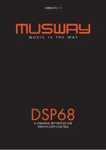 Preview for 1 page of Musway DSP68 Manual