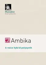 Предварительный просмотр 1 страницы Mutable Instruments ambika Manual