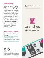 Preview for 1 page of Mutable Instruments Branches Manual