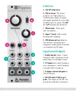 Предварительный просмотр 2 страницы Mutable Instruments Ripples Manual