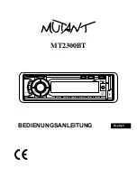 Предварительный просмотр 17 страницы Mutant MT2300BT Operating And Installation Manual