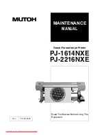 Предварительный просмотр 1 страницы MUTOH PJ-1614NXE Maintenance Manual