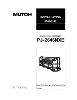 Предварительный просмотр 1 страницы MUTOH PJ-2646NXE Installation Manual