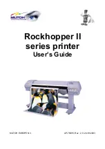 Предварительный просмотр 1 страницы MUTOH Rockhopper II Series User Manual