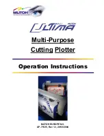 MUTOH Ultima 1400 Operation Instructions Manual предпросмотр