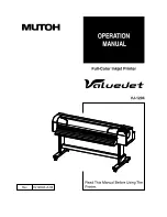 Предварительный просмотр 1 страницы MUTOH ValueJet VJ-1204 Operation Manual