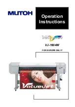 Предварительный просмотр 1 страницы MUTOH ValueJet VJ-1604W Operation Instructions Manual